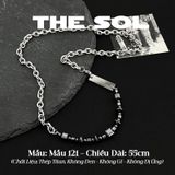 Dây Chuyền Titan Unisex Black Stones - Mẫu 121 