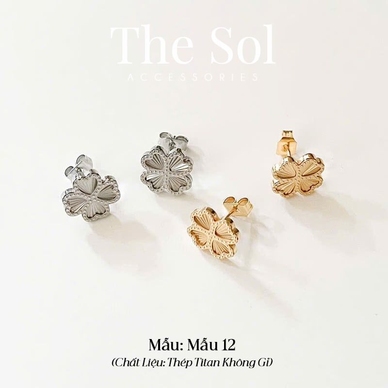  Bông Tai Titan The Clover - Mẫu 12 