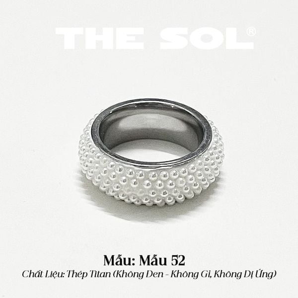  Nhẫn Titan Unisex The Pearl - Mẫu 52 