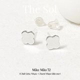  [SHOPEE] Bông Tai Nhựa Nhiều Mẫu Chuôi Su - Màu Bạc 