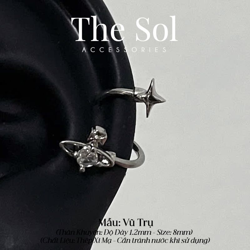  Khuyên Tai Thép Xi Mạ Galaxy - Mẫu 101 