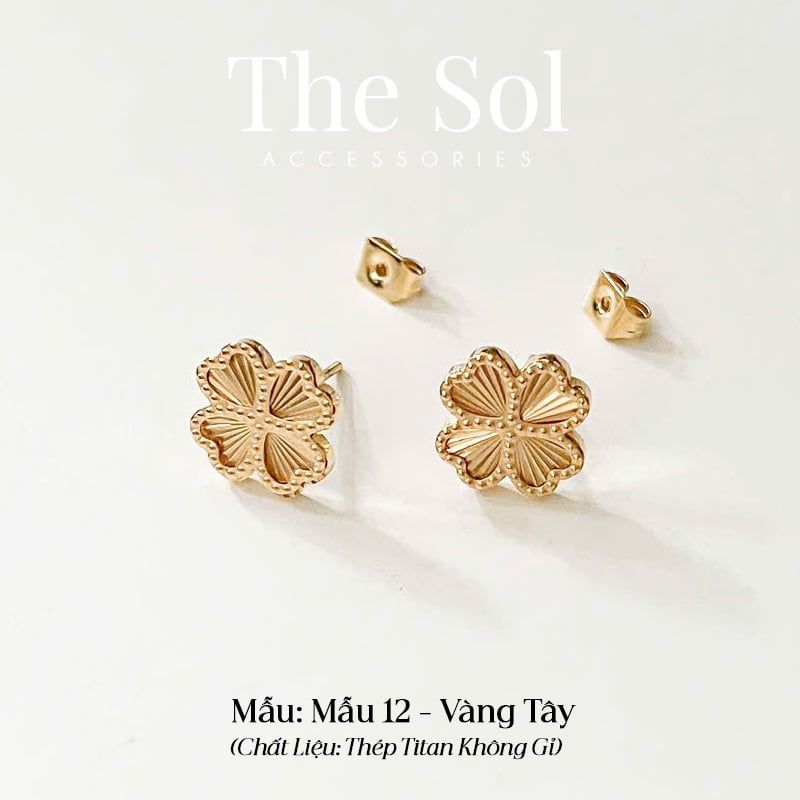  Bông Tai Titan The Clover - Mẫu 12 