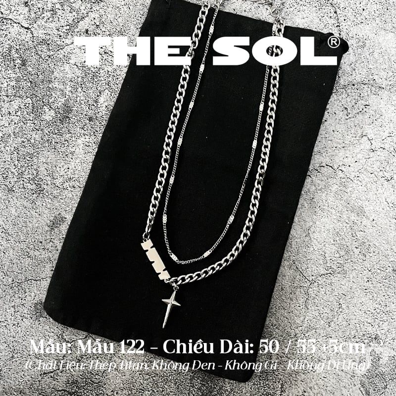  Dây Chuyền Titan Unisex Silver Star - Mẫu 122 