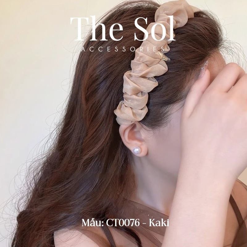  Cài Tóc Hàn Quốc Ruffled Chiffon - Ver 2 