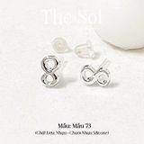  [SHOPEE] Bông Tai Nhựa Nhiều Mẫu Chuôi Su - Màu Bạc 