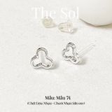 [SHOPEE] Bông Tai Nhựa Nhiều Mẫu Chuôi Su - Màu Bạc 