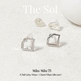  [SHOPEE] Bông Tai Nhựa Nhiều Mẫu Chuôi Su - Màu Bạc 