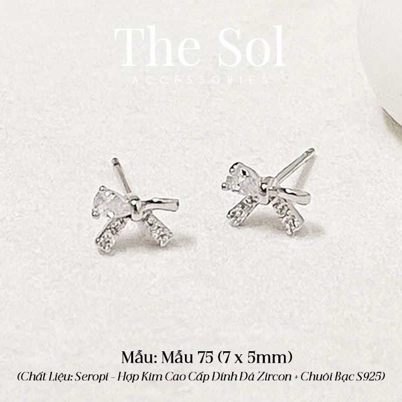  Bông Tai Seropi Diamond Bow - Mẫu 75 