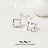  [SHOPEE] Bông Tai Nhựa Nhiều Mẫu Chuôi Su - Màu Bạc 
