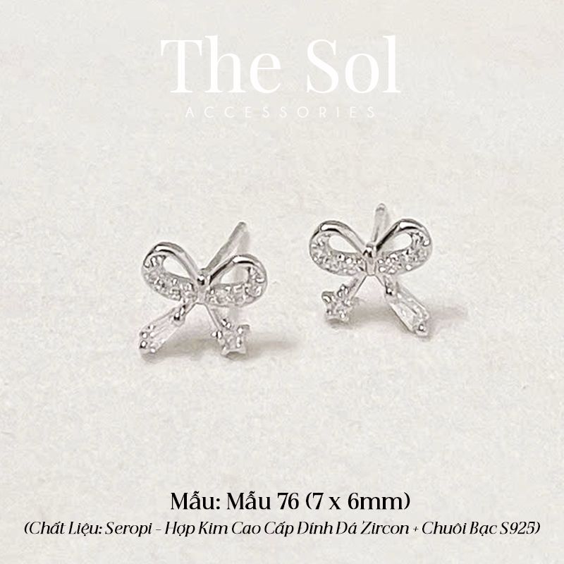  Bông Tai Seropi Diamond Bow - Mẫu 76 