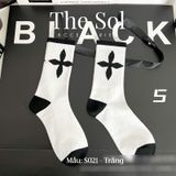  Tất Unisex Black Chrome Heart 