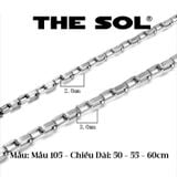 Dây Chuyền Titan Unisex Square Chain - Mẫu 105 