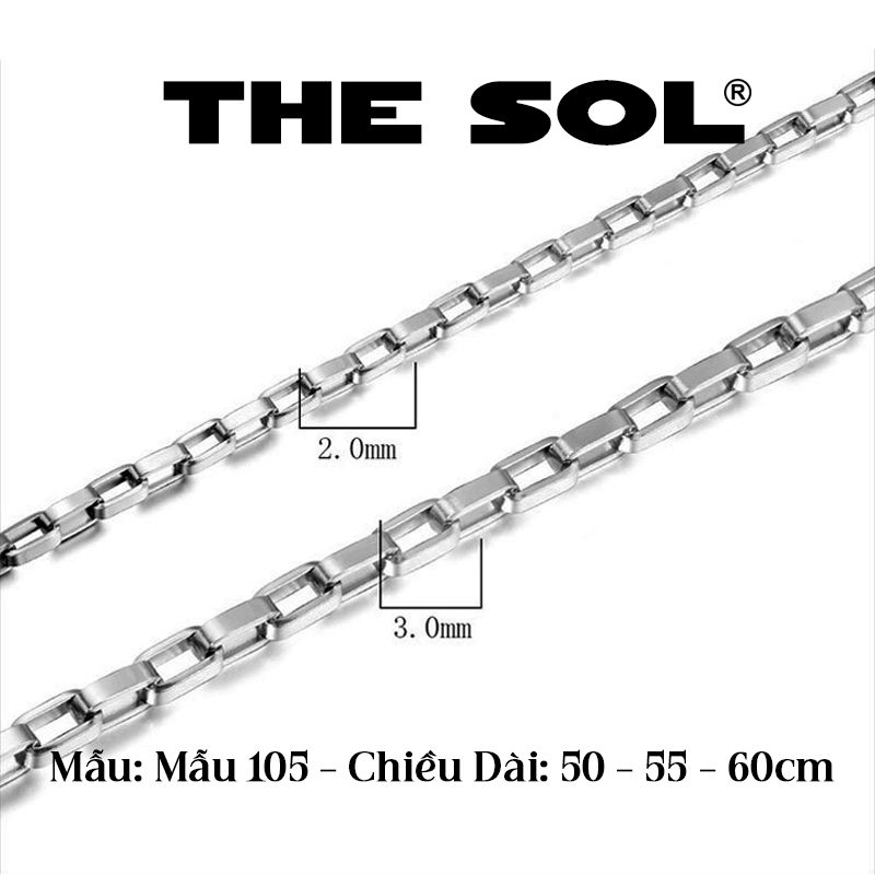  Dây Chuyền Titan Unisex Square Chain - Mẫu 105 