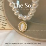  Dây Chuyền Hàn Quốc Oval Pearl 