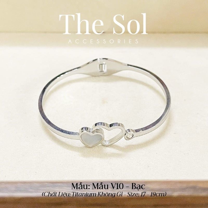  Vòng Tay Titan Double Heart - Mẫu V10 