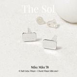  [SHOPEE] Bông Tai Nhựa Nhiều Mẫu Chuôi Su - Màu Bạc 