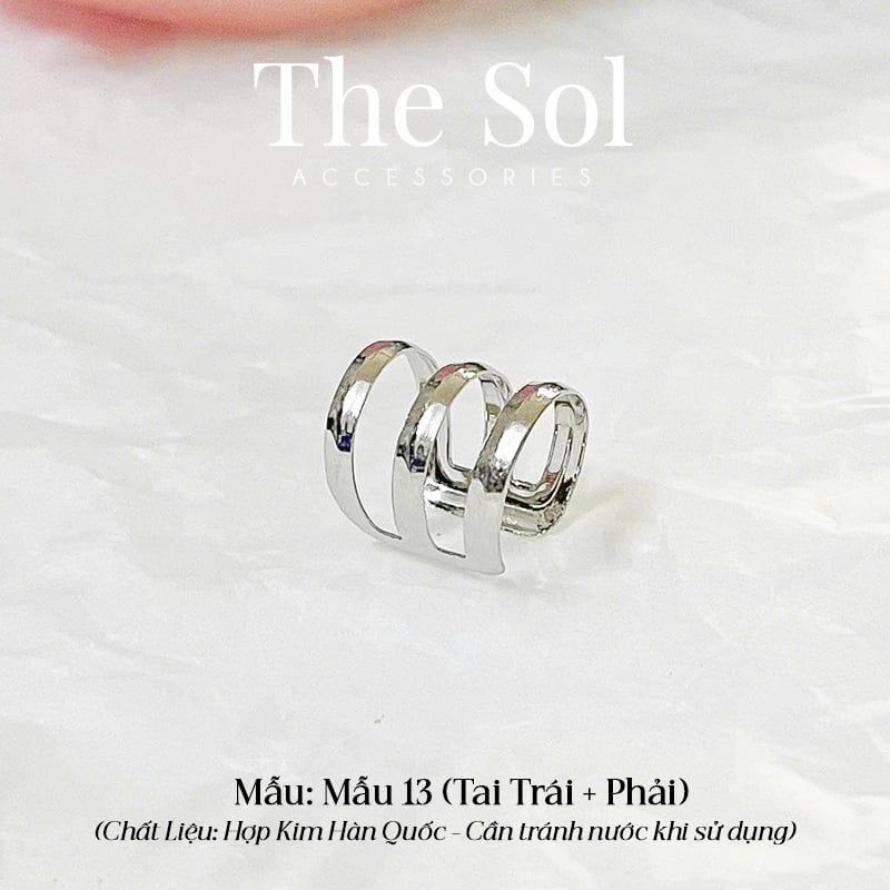  Kẹp Vành Hàn Quốc Triple Lines - Mẫu 13 