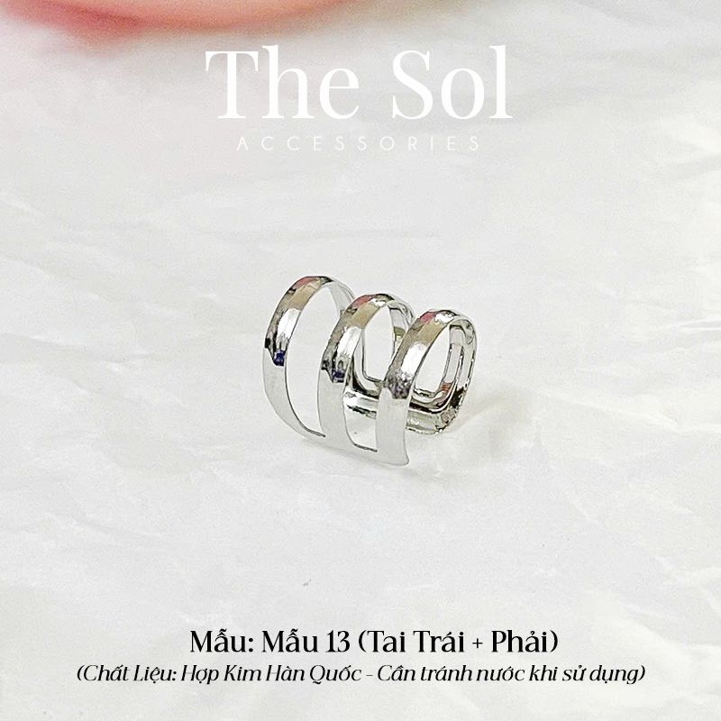  Kẹp Vành Hàn Quốc Triple Lines - Mẫu 13 