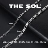  Dây Chuyền Titan Unisex Square Chain - Mẫu 105 