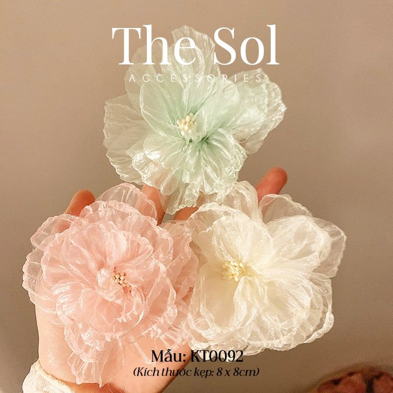  Kẹp Tóc Hàn Quốc The Chiffon Flower 