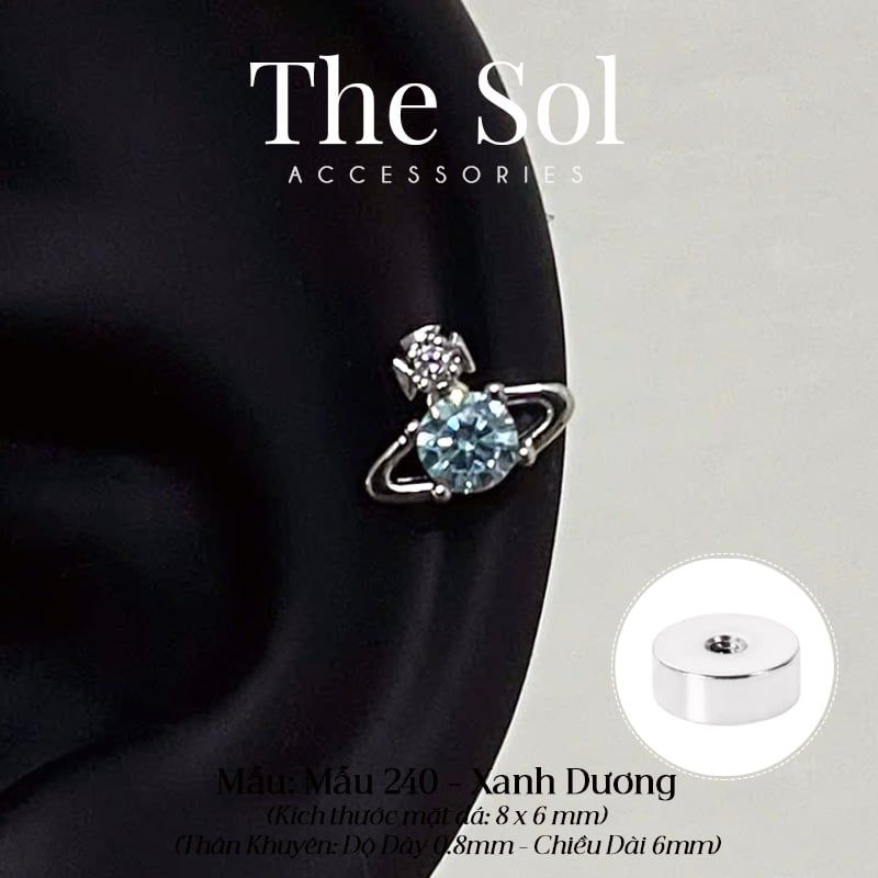  Khuyên Tai Thép Xi Mạ Dia Vivienne - Mẫu 240 