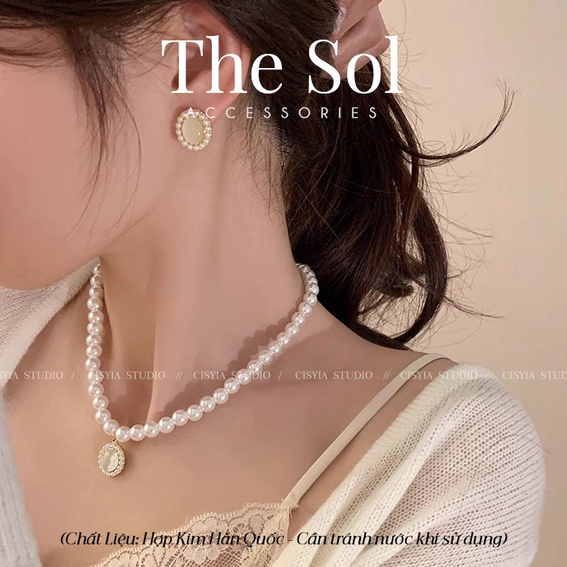  Dây Chuyền Ngọc Trai Oval Pearl - Mẫu P11 