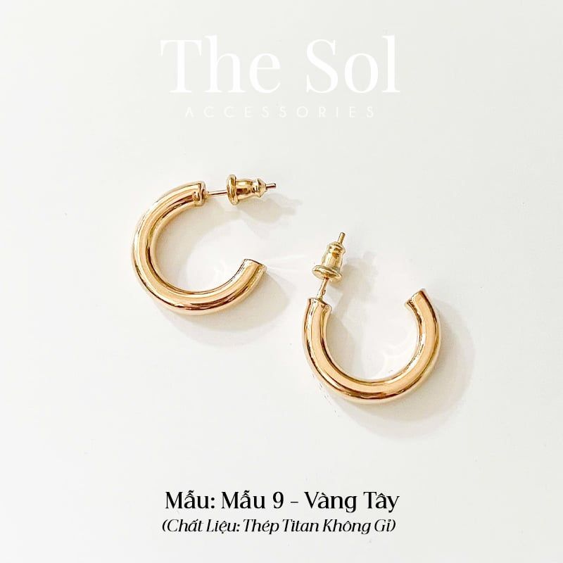  Bông Tai Titan Half Hoops 