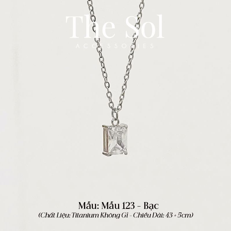  Dây Chuyền Titan Diamond Rectangle - Mẫu 123 