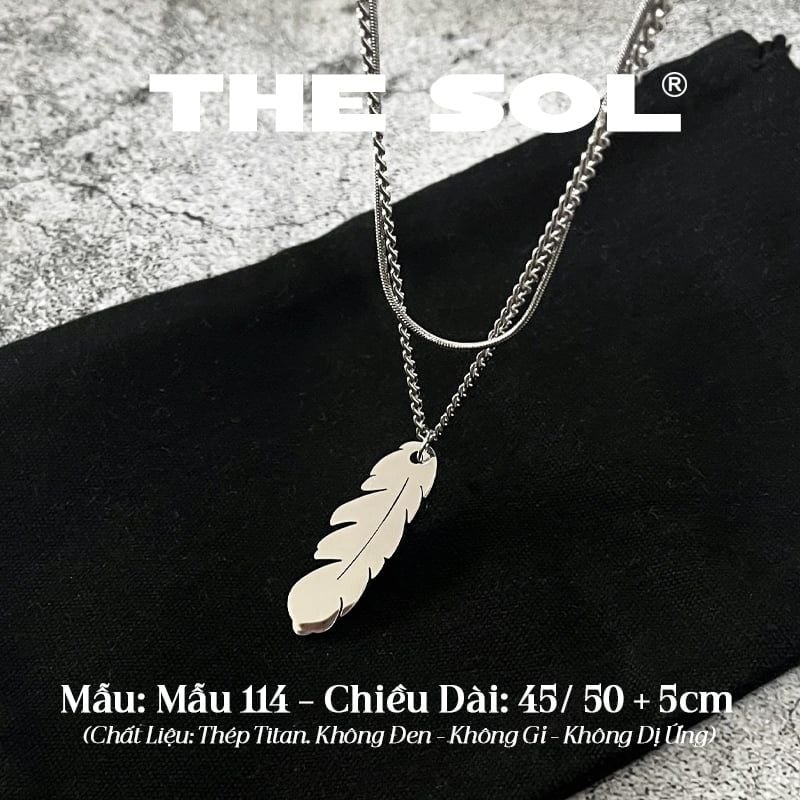  Dây Chuyền Titan Unisex The Leaf - Mẫu 114 