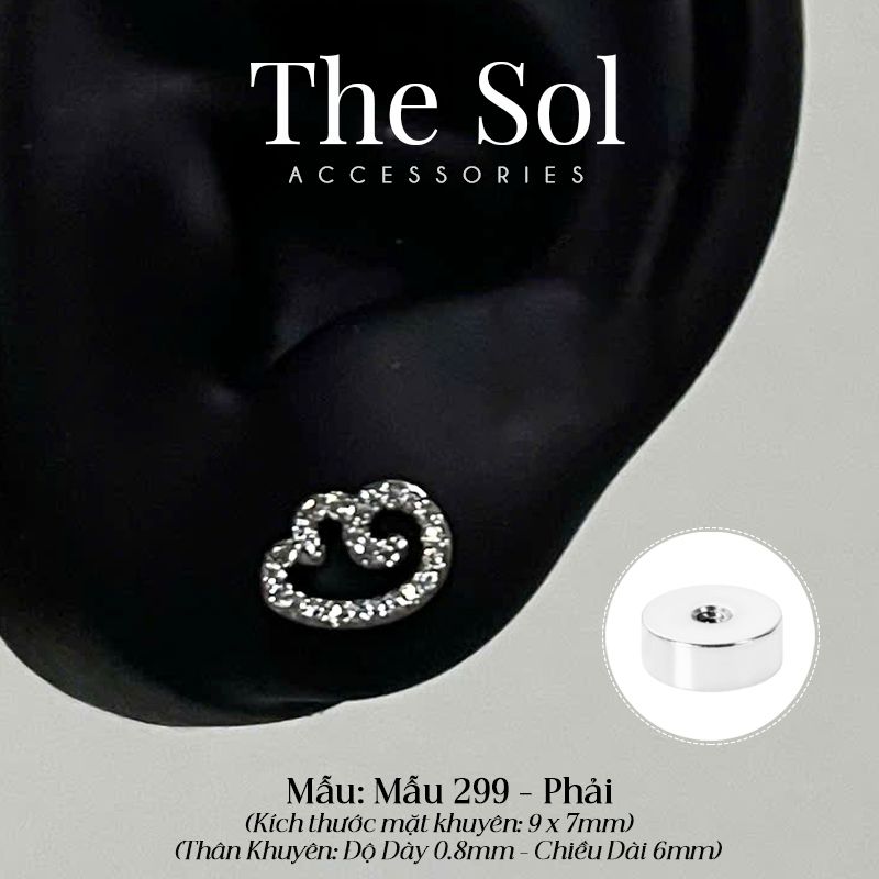  Khuyên Tai Thép Xi Mạ The Wing - Mẫu 299 