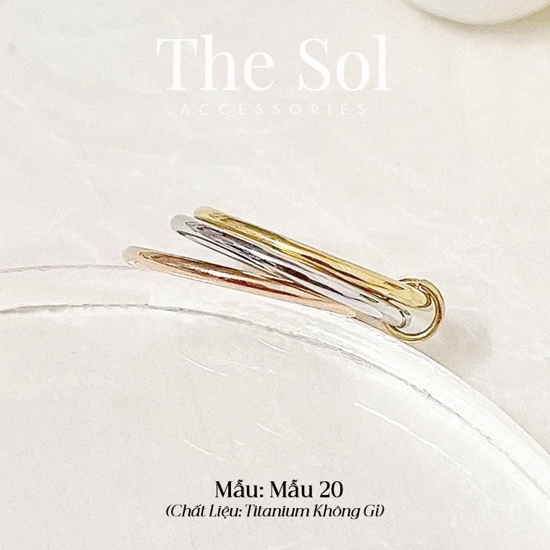  Nhẫn Titan Triple Rings 1 - Mẫu 20 