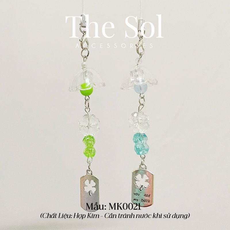  Móc Điện Thoại Crystal Clover 