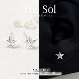  [SHOPEE] Bông Tai Nhựa Nhiều Mẫu Chuôi Su - Màu Bạc 