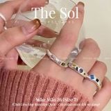  Nhẫn Hàn Quốc Colour Gems - Mẫu 26 