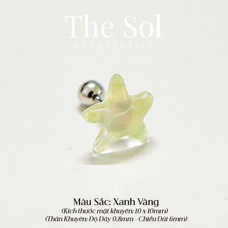  Khuyên Tai Titan Hologram Starfish [1 CHIẾC] 