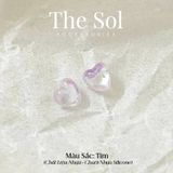  Bông Tai Nhựa Hologram Heart 