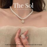  Dây Chuyền Hàn Quốc Oval Pearl 