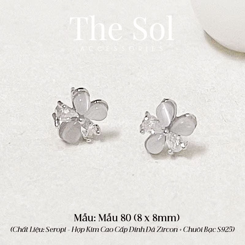  Bông Tai Seropi White Flower - Mẫu 80 