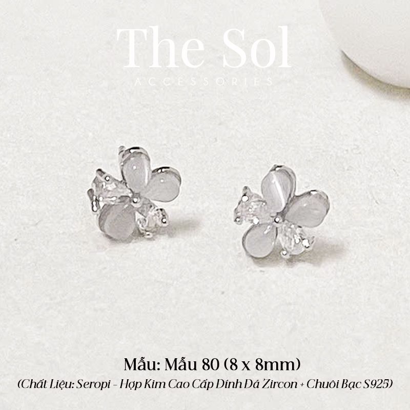  Bông Tai Seropi White Flower - Mẫu 80 