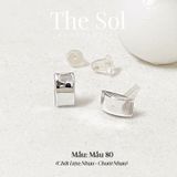  [SHOPEE] Bông Tai Nhựa Nhiều Mẫu Chuôi Su - Màu Bạc 