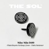  Khuyên Tai Titan Unisex Black Pattern - Mẫu D100 