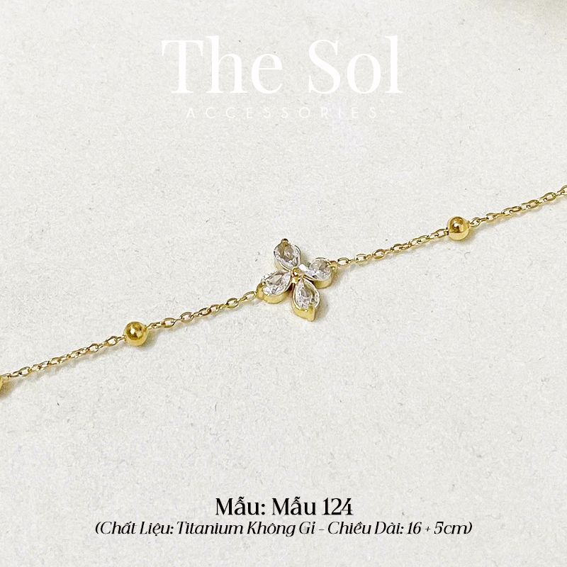  Lắc Tay Titan Diamond Clover - Mẫu 124 