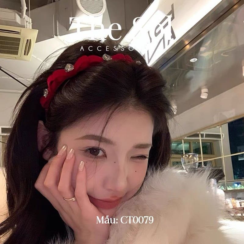 Cài Tóc Hàn Quốc Velvet Bow 