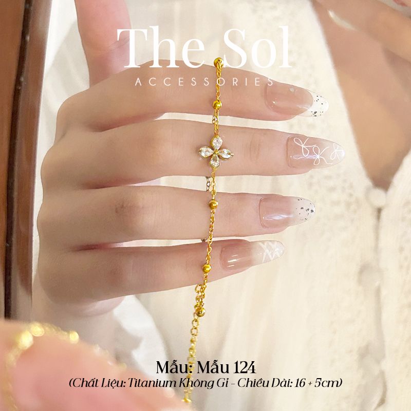  Lắc Tay Titan Diamond Clover - Mẫu 124 
