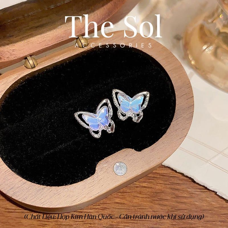  Bông Tai Hàn Quốc Hologram Butterfly 