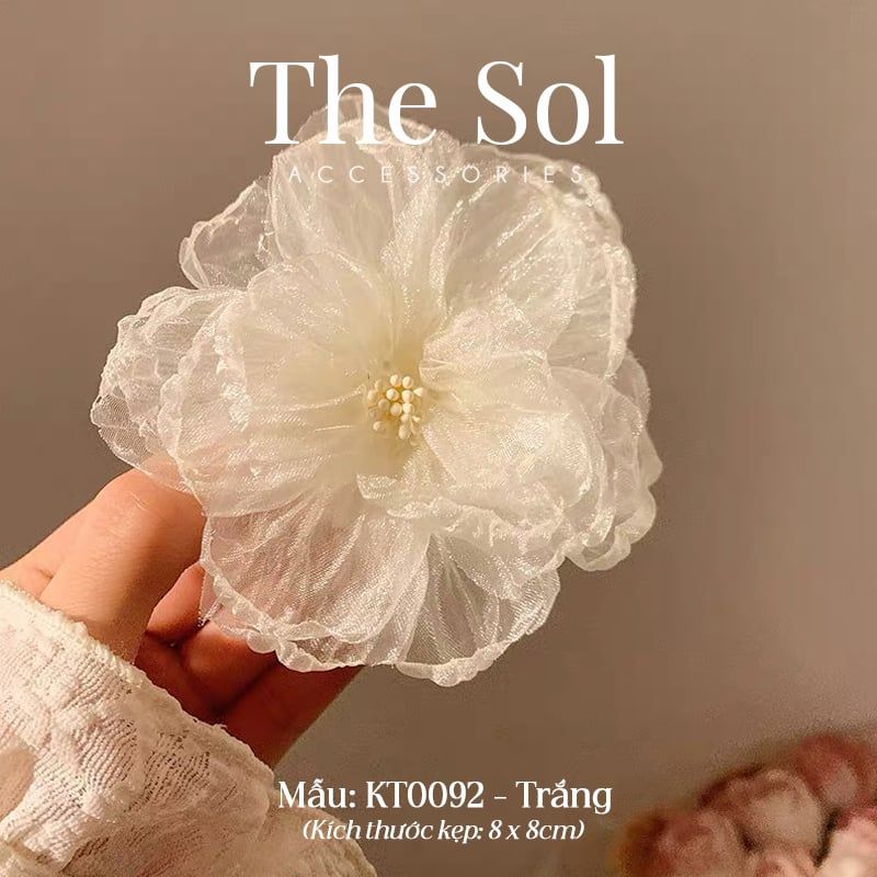  Kẹp Tóc Hàn Quốc The Chiffon Flower 