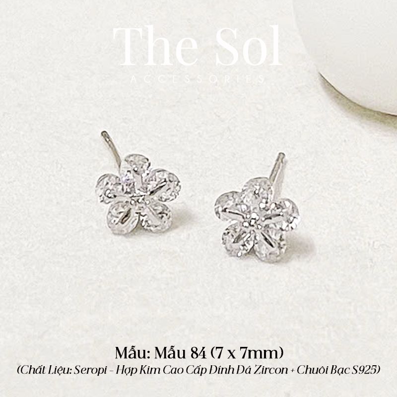  Bông Tai Seropi Diamond Flower - Mẫu 84 