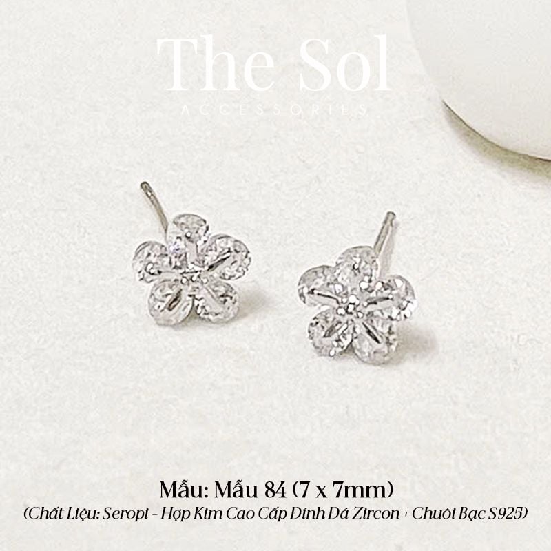  Bông Tai Seropi Diamond Flower - Mẫu 84 