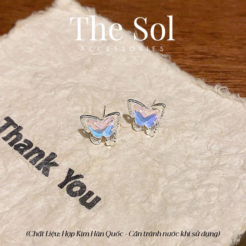  Bông Tai Hàn Quốc Hologram Butterfly 