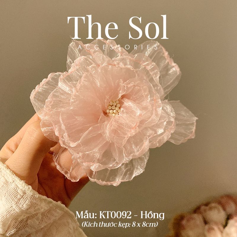  Kẹp Tóc Hàn Quốc The Chiffon Flower 